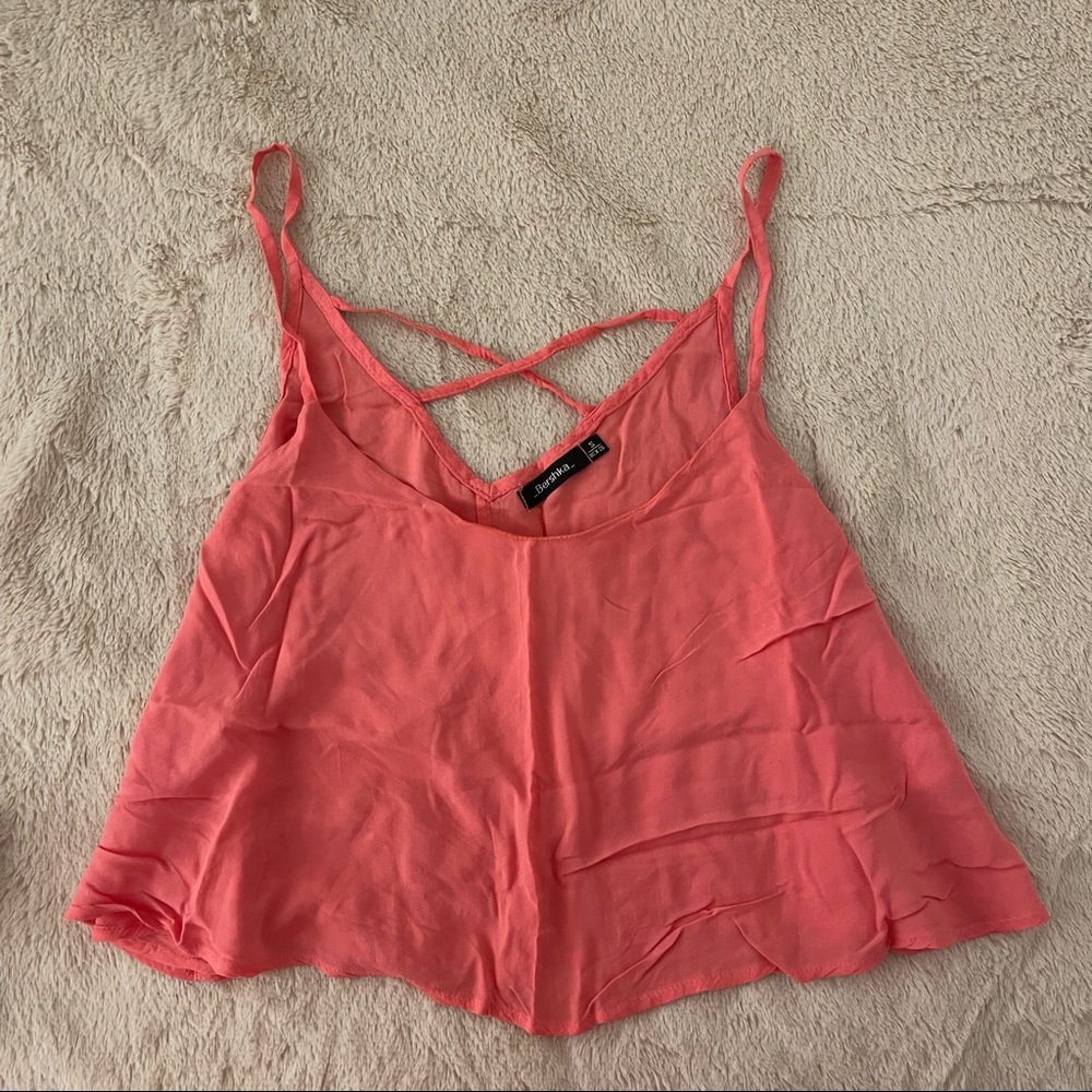 Bershka pink top in size S